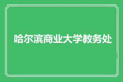 哈爾濱商業大學教務處 考試及學生成績處理
